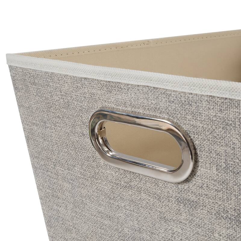 Simplify Large Grommet Storage Bin in Faux Jute - L17"x W14"x H10"