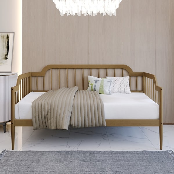 slide 2 of 18, CraftPorch Minimalist Wooden Twin Daybed