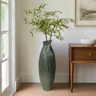 Ceramic Stylish Rubpert Contemporary Vase - Green
