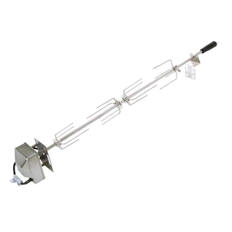 Spire 36" Stainless Steel Rotisserie Grilling Kit w/ Motor, 1/2" Rod, 4 Forks, & Hardware