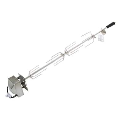 Spire 36" Stainless Steel Rotisserie Grilling Kit w/ Motor, 1/2" Rod, 4 Forks, & Hardware