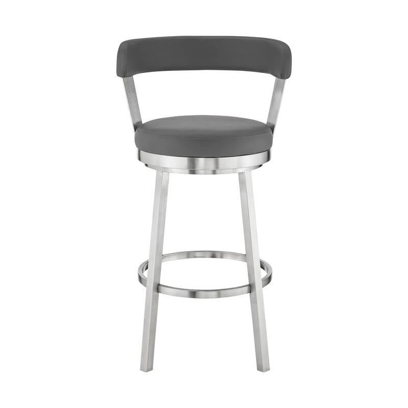 Bryant Counter or Bar Stool in Faux Leather and Metal