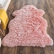 preview thumbnail 11 of 93, SAFAVIEH Handmade Arctic Shag Guenevere 3-inch Extra Thick Rug 3' x 5' Scallop - Pink