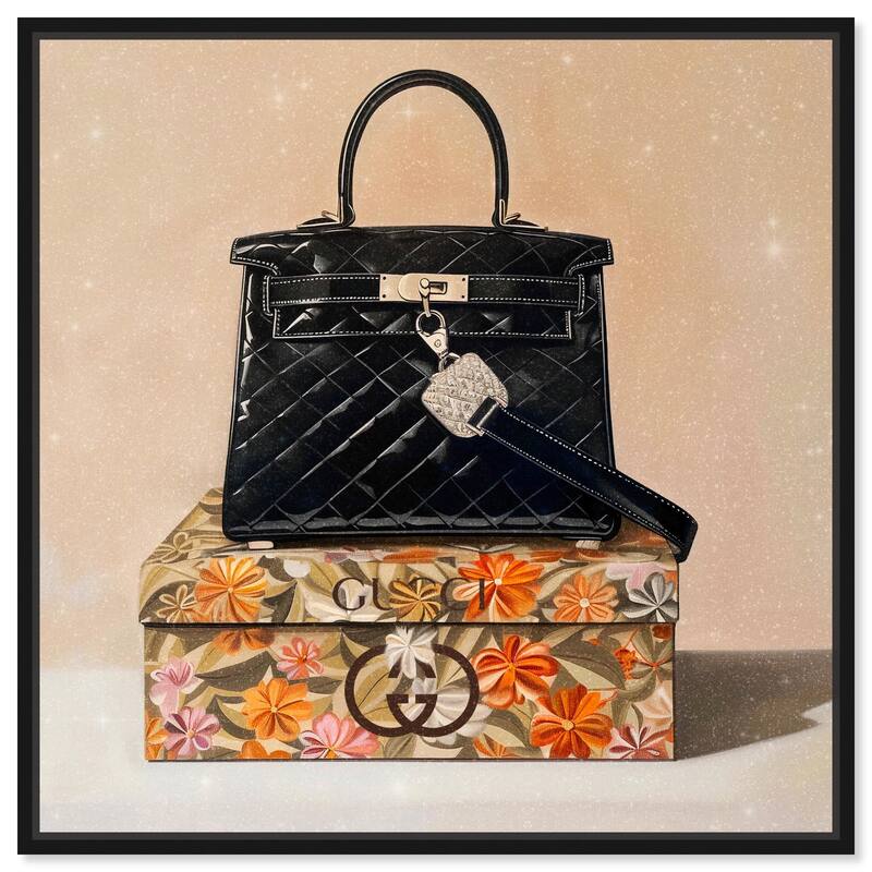 Luxury Purse and Giftbox Canvas by Art Remedy - Black - 40" x 40"