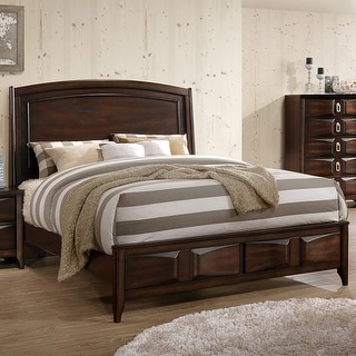 Wooden Bed, Dark Brown