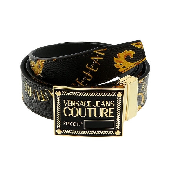 Versace Jeans Couture Black/Gold Signature Buckle Chain Print