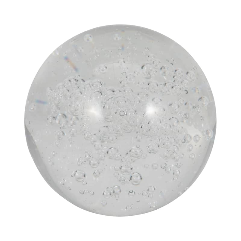 Sagebrook Home Clear Crystal Ball - Elegant Decorative Object For Home Display