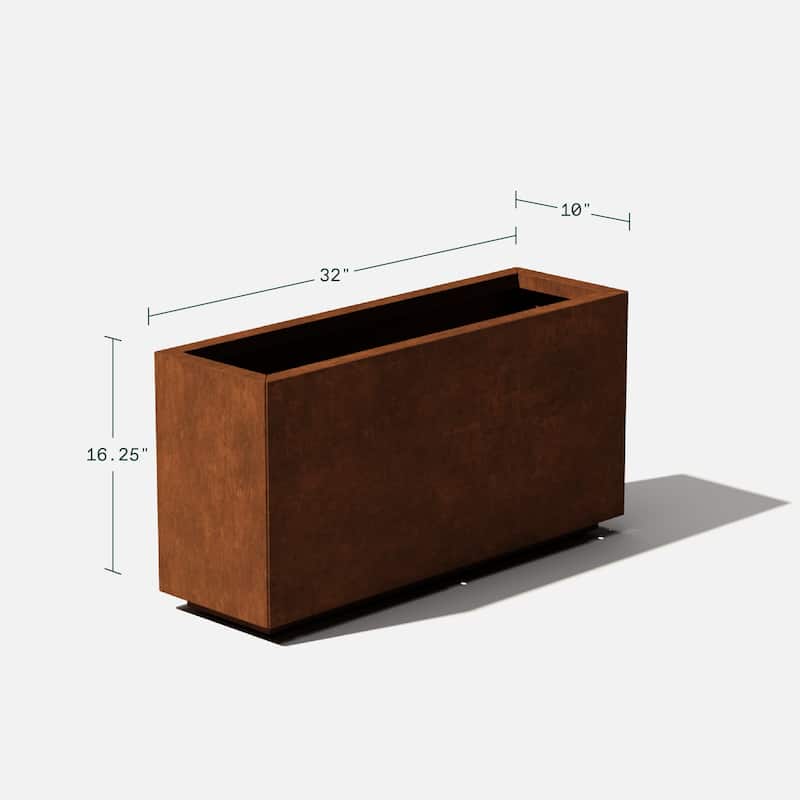 Corten Steel Series Long Box Planter