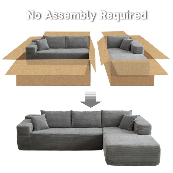 HOOOWOOO Modern Minimalist Style Sectional Couch Modular