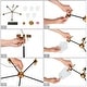 preview thumbnail 10 of 23, Modern Farmhouse 3/5-Light Black Gold Chandelier Clear Glass Kitchen Island Pendant Lighting for Dinning Room