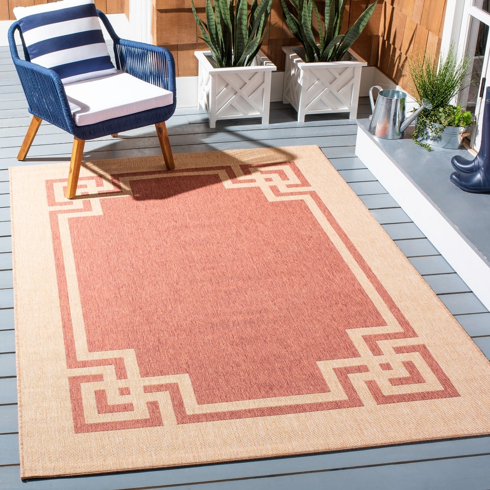 Martha Stewart by SAFAVIEH Deco Frame Indoor/ Outdoor Waterproof Rug