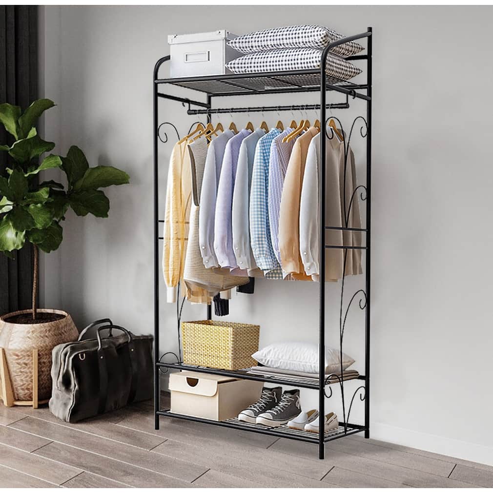 Garment Stand 3 Tiers Clothes Rack Wire Shelving Freestanding Closet - 31x14.2x63.3 inch