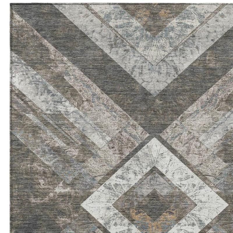 HomeRoots Geometric Transitional Rectangle Outdoor Rug