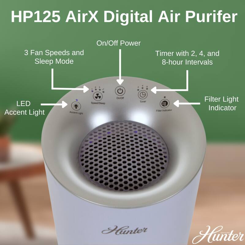Hunter HP125 AirX EcoSilver HEPA Digital Air Purifier