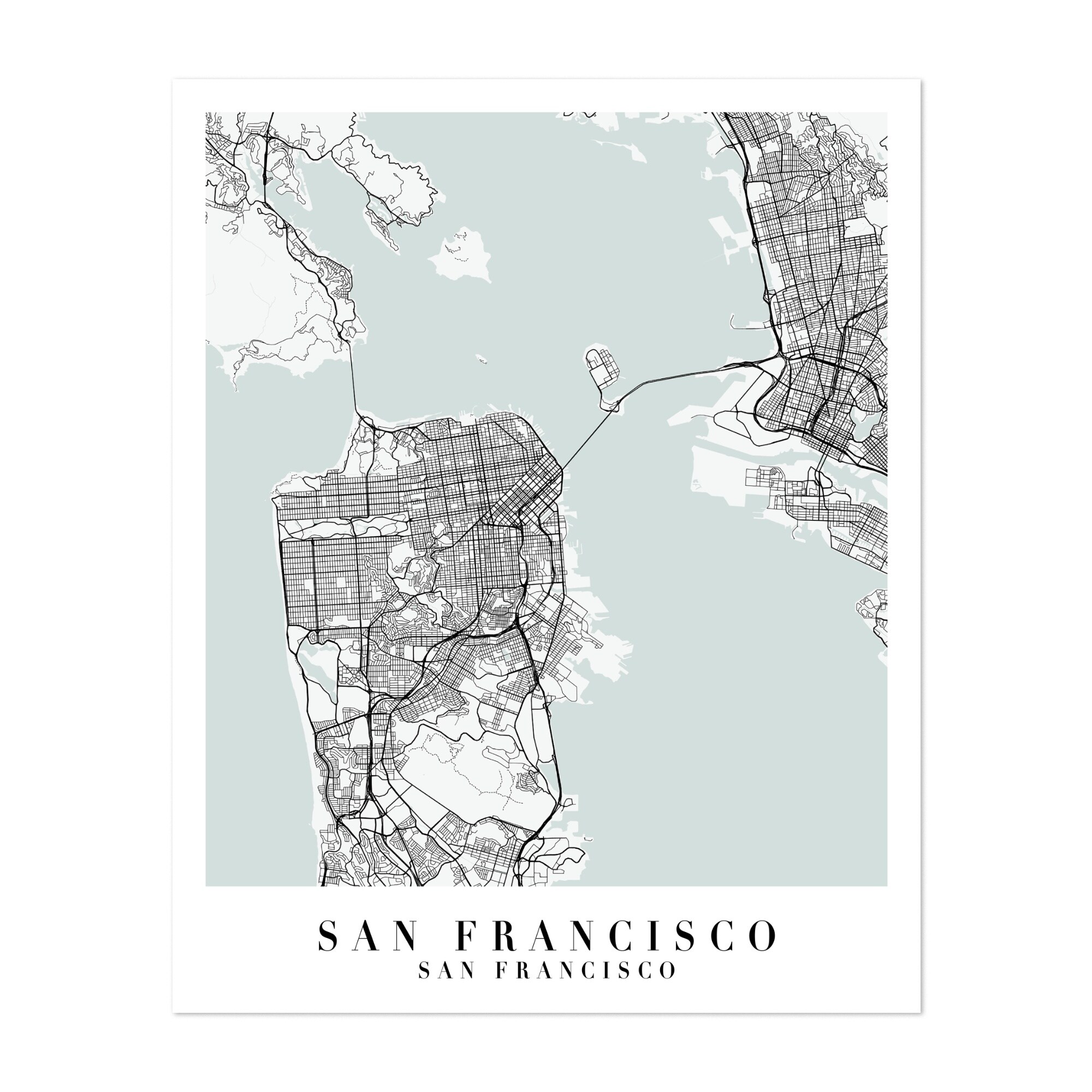 Shop San Francisco California Maps Minimal Unframed Wall Art Print Poster Overstock 31231496