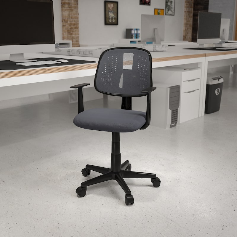 Pivot Back Mesh Swivel Task Office Chair - Gray