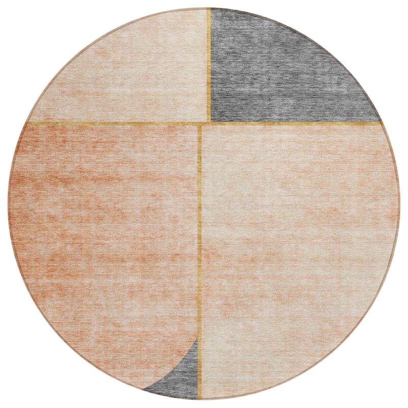 HomeRoots Abstract Transitional Rectangle Outdoor Rug