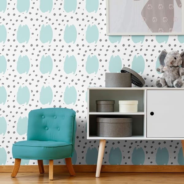 Mint Green Texture Teens Peel and Stick Removable Wallpaper 0831 -  Overstock - 34161467