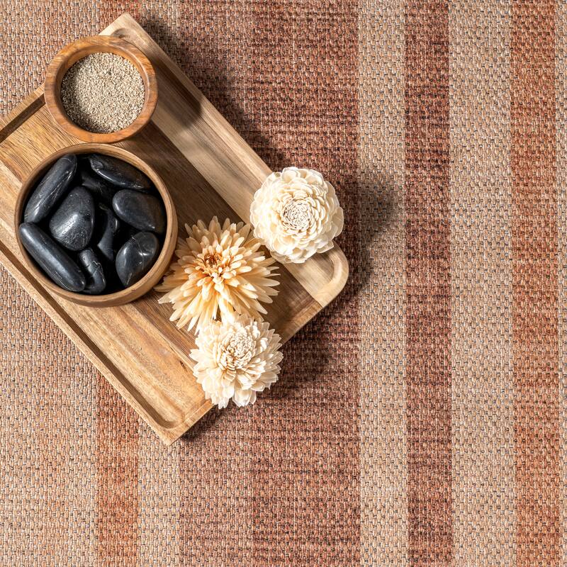 Nuloom Elza SuperiorWash Striped Easy-Jute Machine Washable Area Rug