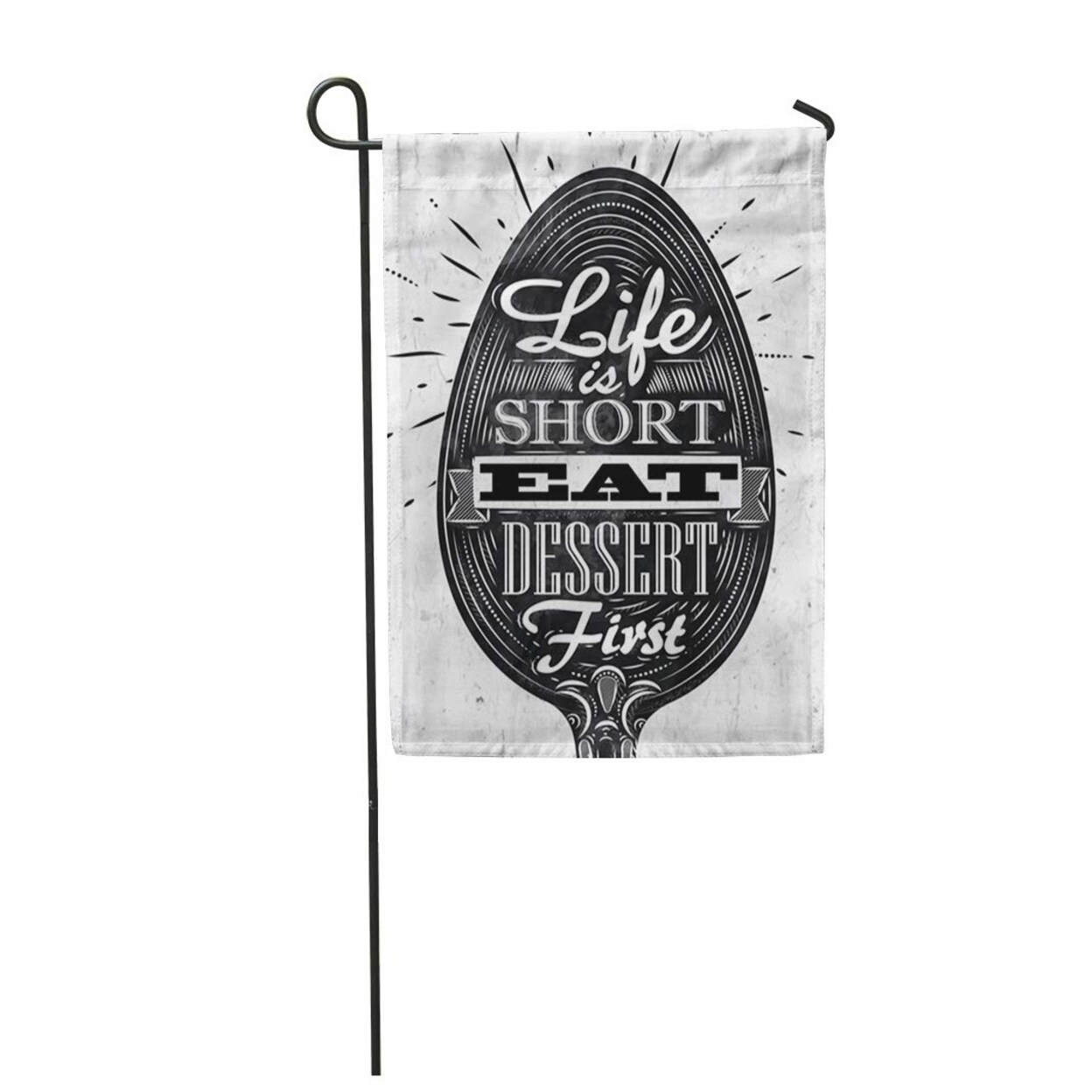 Shop Spoon Lettering Life Is Short Eat Dessert First Garden Flag
