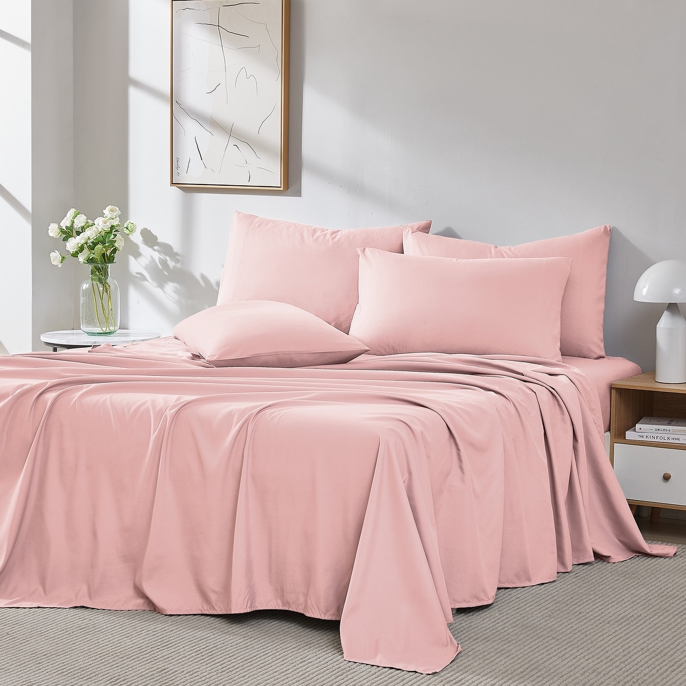 22- inch Extra Deep Pocket Cotton Solid 4-piece Sheet Set - On Sale - Bed  Bath & Beyond - 14579225