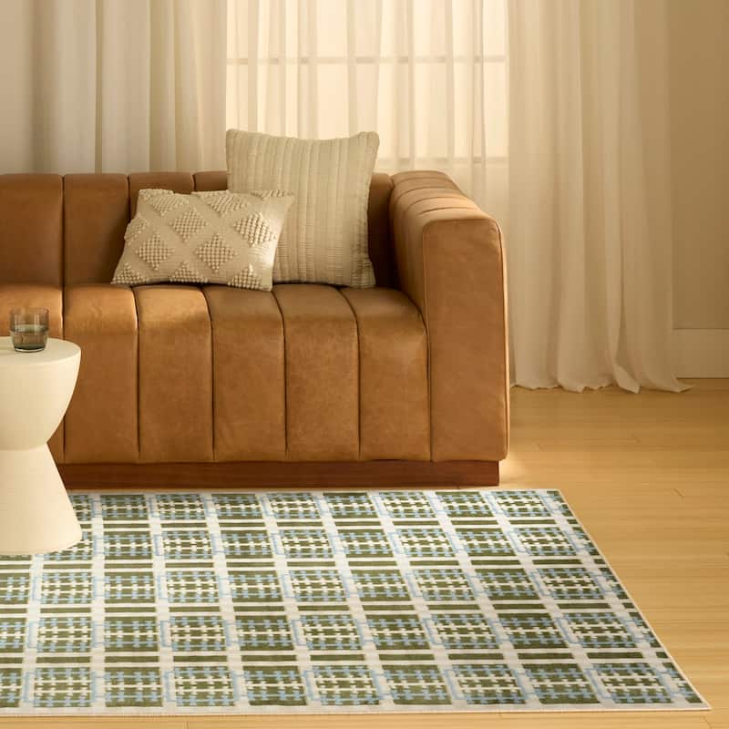 Nourison Nordic Indoor only Grey Geometric Area Rug