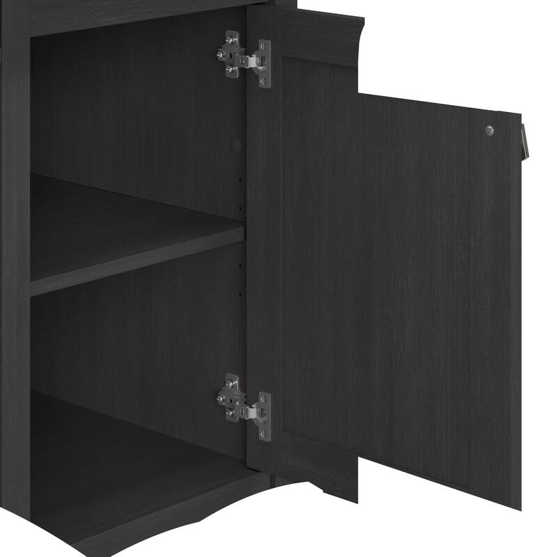 Bush Furniture Salinas Small Computer Desk with Storage Hutch