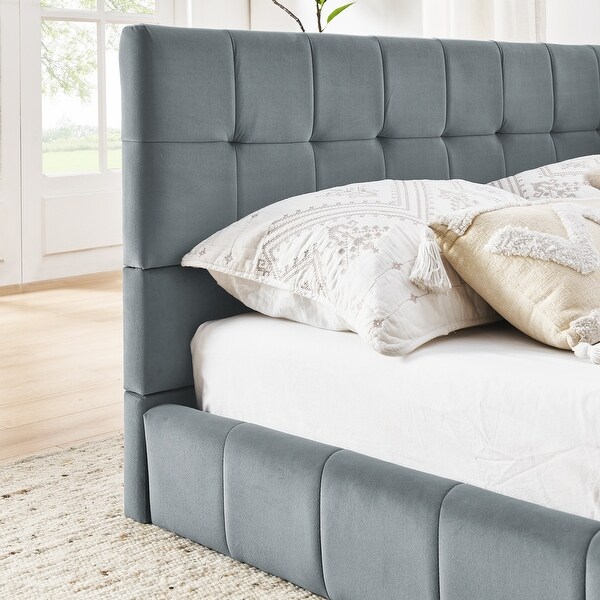 Full Corner Daybed Full Size Upholstered Daybed Velvet Sofa Bed Frame with Backrest Armrest Corner Beds No Box Spring Need On Sale Bed Bath Beyond 41279572