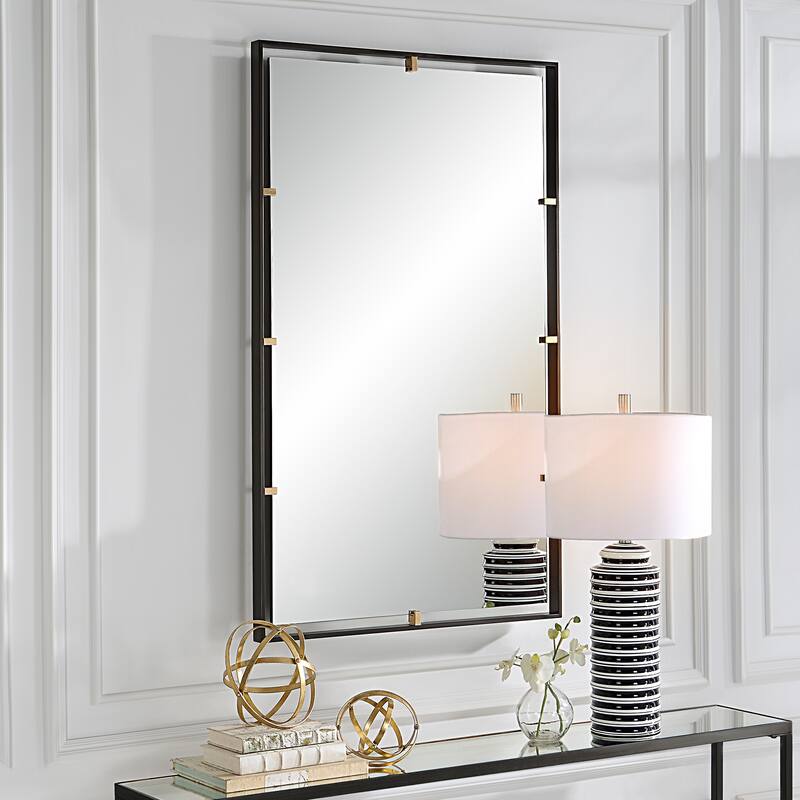 Uttermost Egon Rectangular Bronze Mirror - 29.875"x 50"