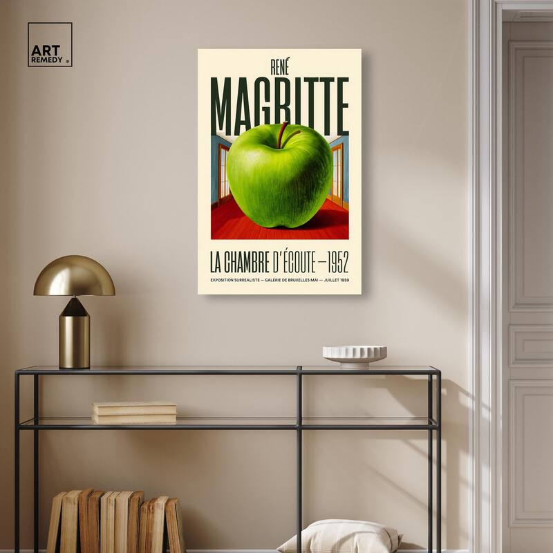 Magritte's Apple Room Canvas by Art Remedy, Gallery Wrapped