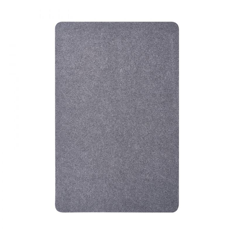 Dark Grey Gaming Chair Mat 55x35 in Polyester Non-Slip Floor Protector