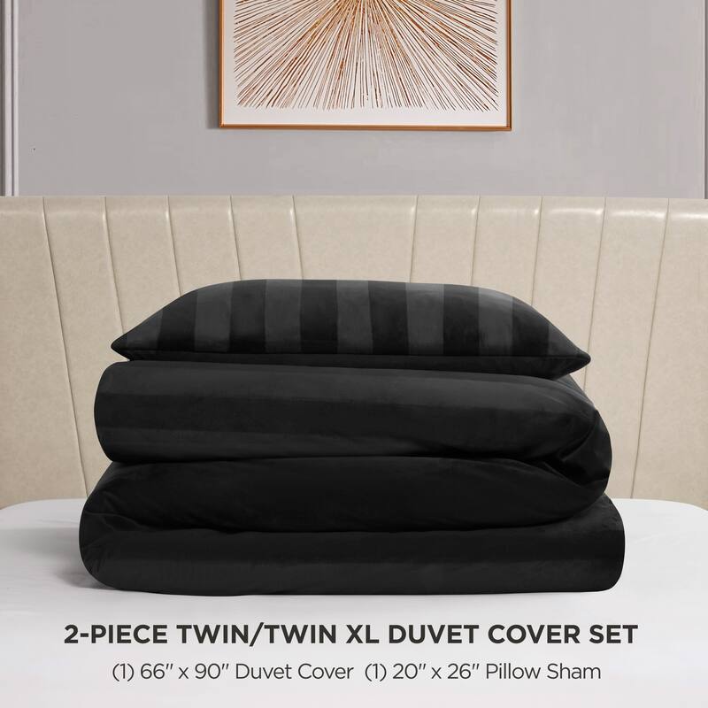 Juicy Couture Jenny Velour Striped Jacquard Duvet Sets