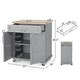 preview thumbnail 15 of 33, Batavia Indoor Kitchen Cart with Wheels by Christopher Knight Home
