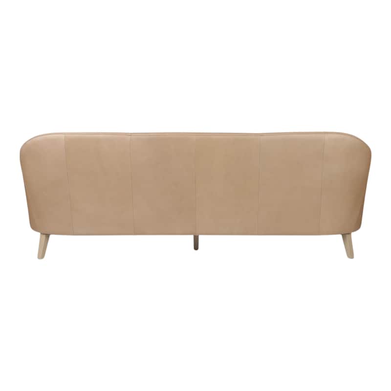 Fabric Sofa Couch Loveseat Combo Arms Mid-Century Design - 33" Tan - 87" x 30" x 32.5"