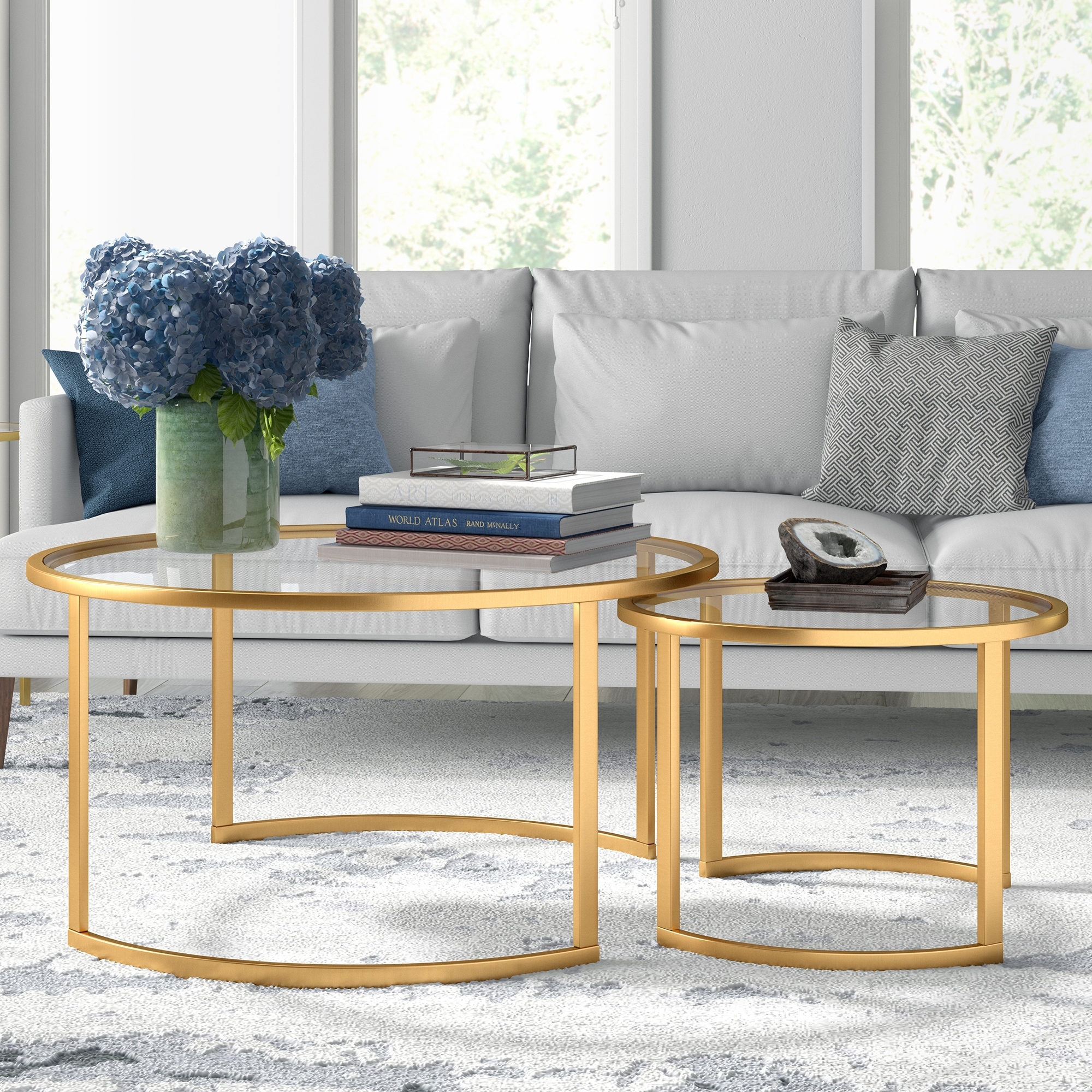 Mitera round nesting shop coffee table