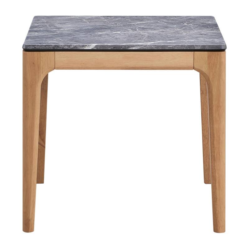 Blaine Grey End Table with Marble-like Top