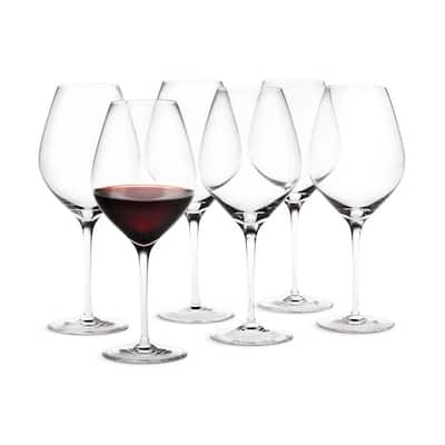 Holmegaard Cabernet Burgundy Glass, Clear, 6 pcs. - 23.3 oz