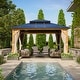 preview thumbnail 126 of 133, EROMMY Hardtop Gazebo,Outdoor Pergola with Double Roof & Netting & Curtains,Heavy Duty Canopy for Patio, Backyard, Pool party