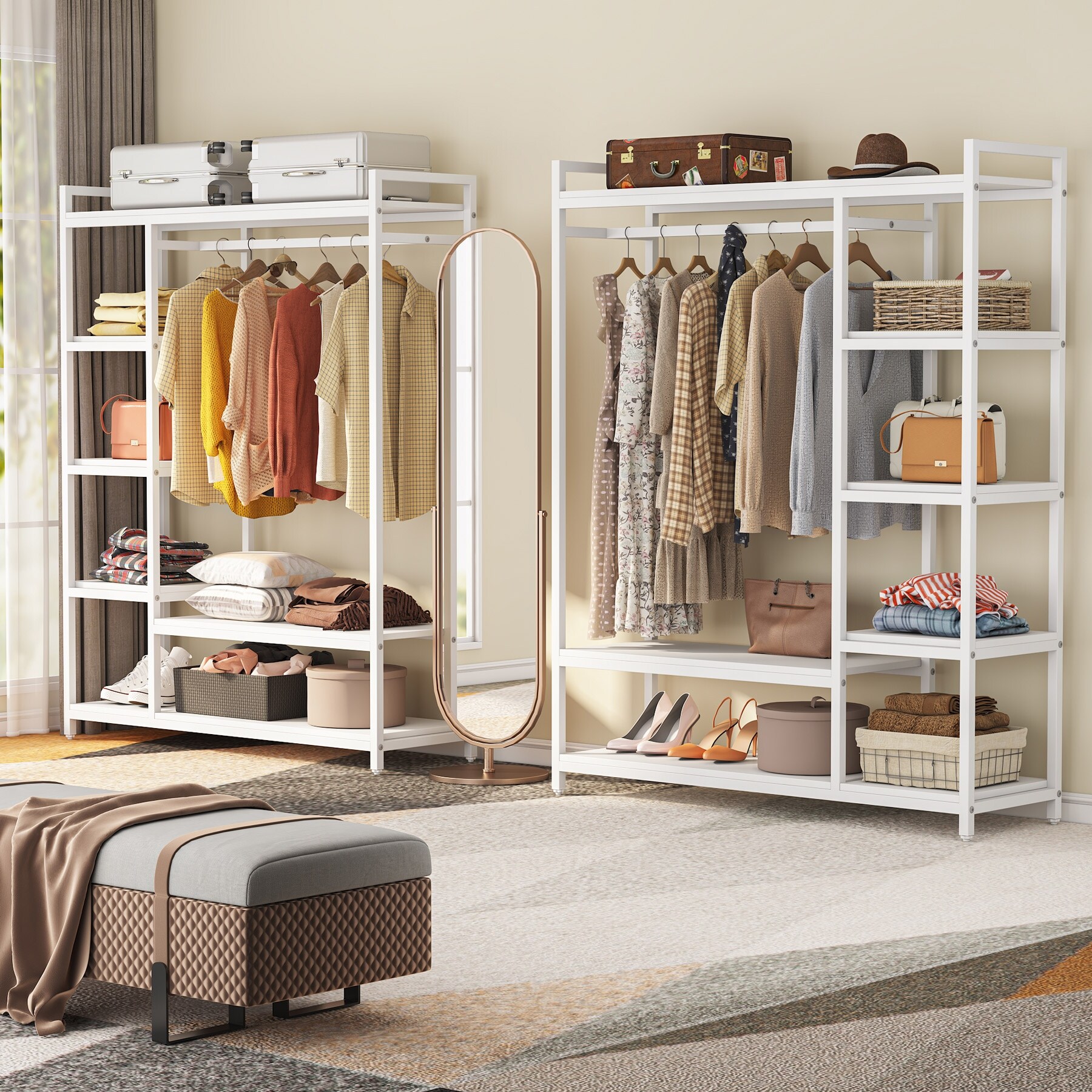 79 inche tall Freestanding Clothes Closet, Garment Rack with