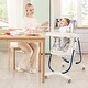 preview thumbnail 4 of 47, Multifunctional Folding Baby High Chair with Rolling Wheels and Adjustable Height - 40" x 23" x 36"-43.5"(L x W x H)