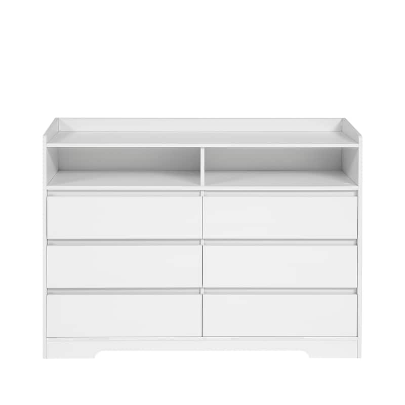 Dresser for Bedroom with 6 Drawers And Wide Chest of Drawers