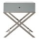 preview thumbnail 15 of 20, Camille X Base Mirrored Accent Campaign Table by iNSPIRE Q Bold