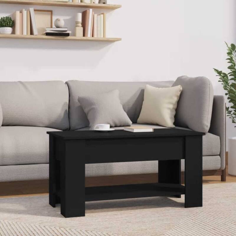 vidaXL Coffee Table Lift Top End Table Accent Side Sofa Table Engineered Wood - 39.8" x 19.3" x 20.5"