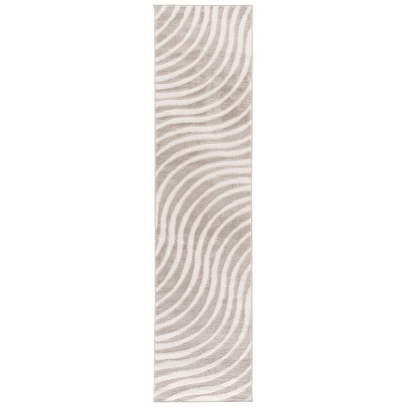 SAFAVIEH Saylor Necattin Modern Rug - 2' x 8' Runner - Beige/Ivory