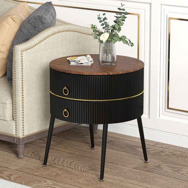 Barrel nightstand discount
