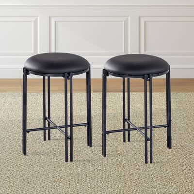 Steve Silver Marco Backless Round Counter Stool - Set of 2