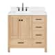 Option Oak / Carrara White Quartz Top / Matte Black