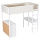 preview thumbnail 31 of 58, Multifunctional Design Twin Size Loft Bed with Convertible Desk
