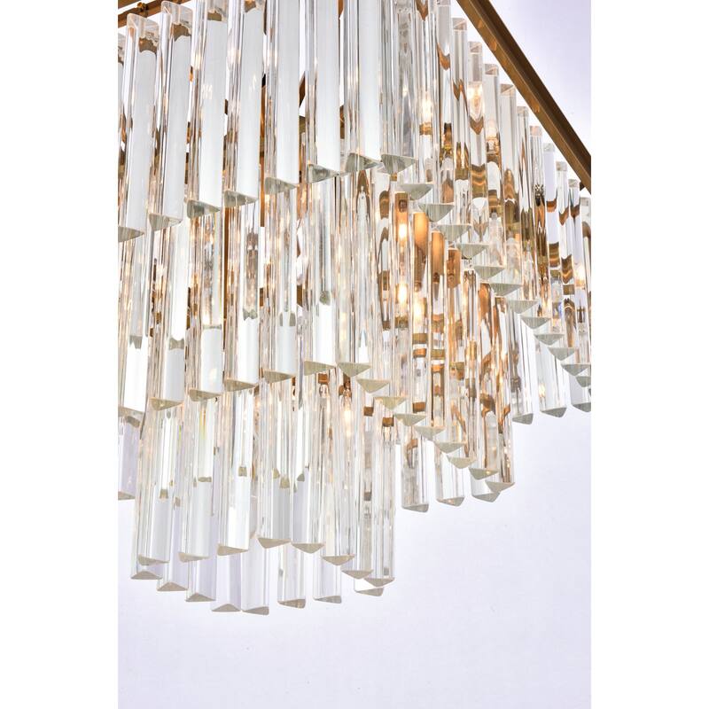 Elegant Lighting 1201S22 Sydney 13 Light 22" Wide Crystal Waterfall