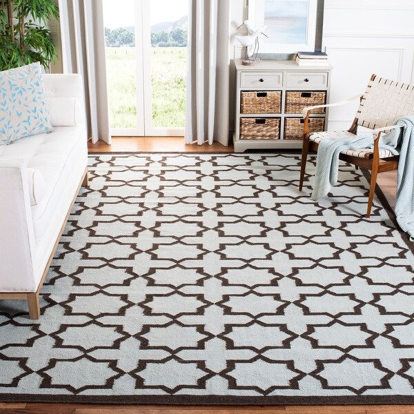 SAFAVIEH Handmade Flatweave Dhurries Annemarie Modern Moroccan Wool Rug. Opens flyout.